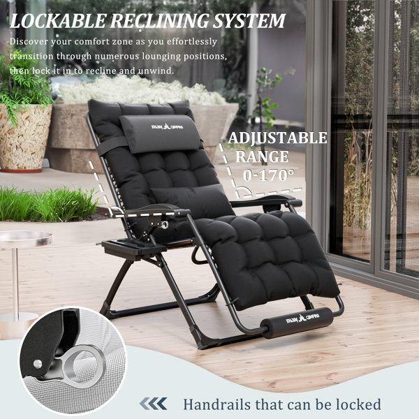 Freeport Park® Briella Folding Zero Gravity Chair with Cushions